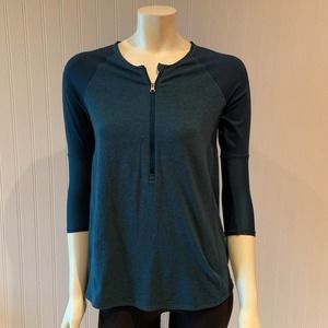 LULULEMON Spin City 3/4 Long Sleeve Top w/ 1/4 Zip